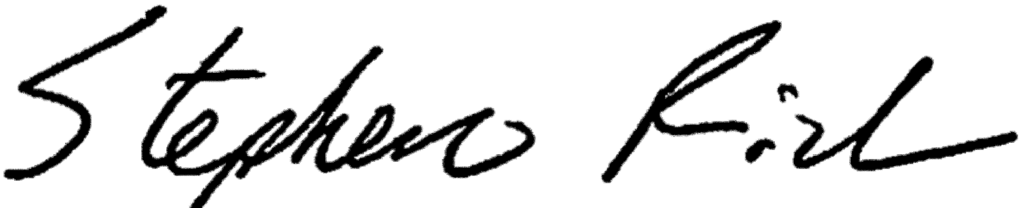 Signature of Stephen Rich